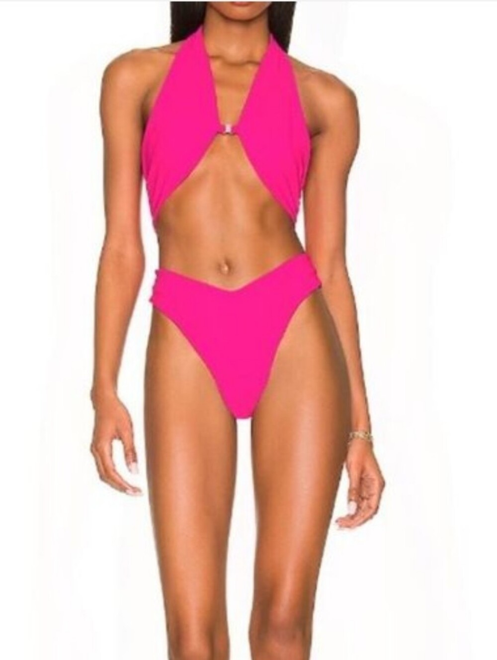 lovewave The Christensen One Piece Cut Out Swimsuit in Hot Pink Size Medium NWT